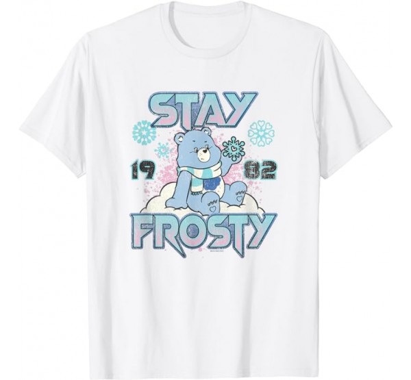 Care Bears Christmas Stay Frosty Feeling The Snow Retro Logo T-Shirt Care Bears Christmas Stay Frosty Feeling The Snow Retro Logo T-Shirt